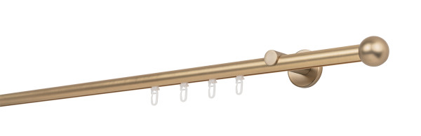 20mm,1-läufig,Rohr,Wandträger 6,5cm,Endstück ball